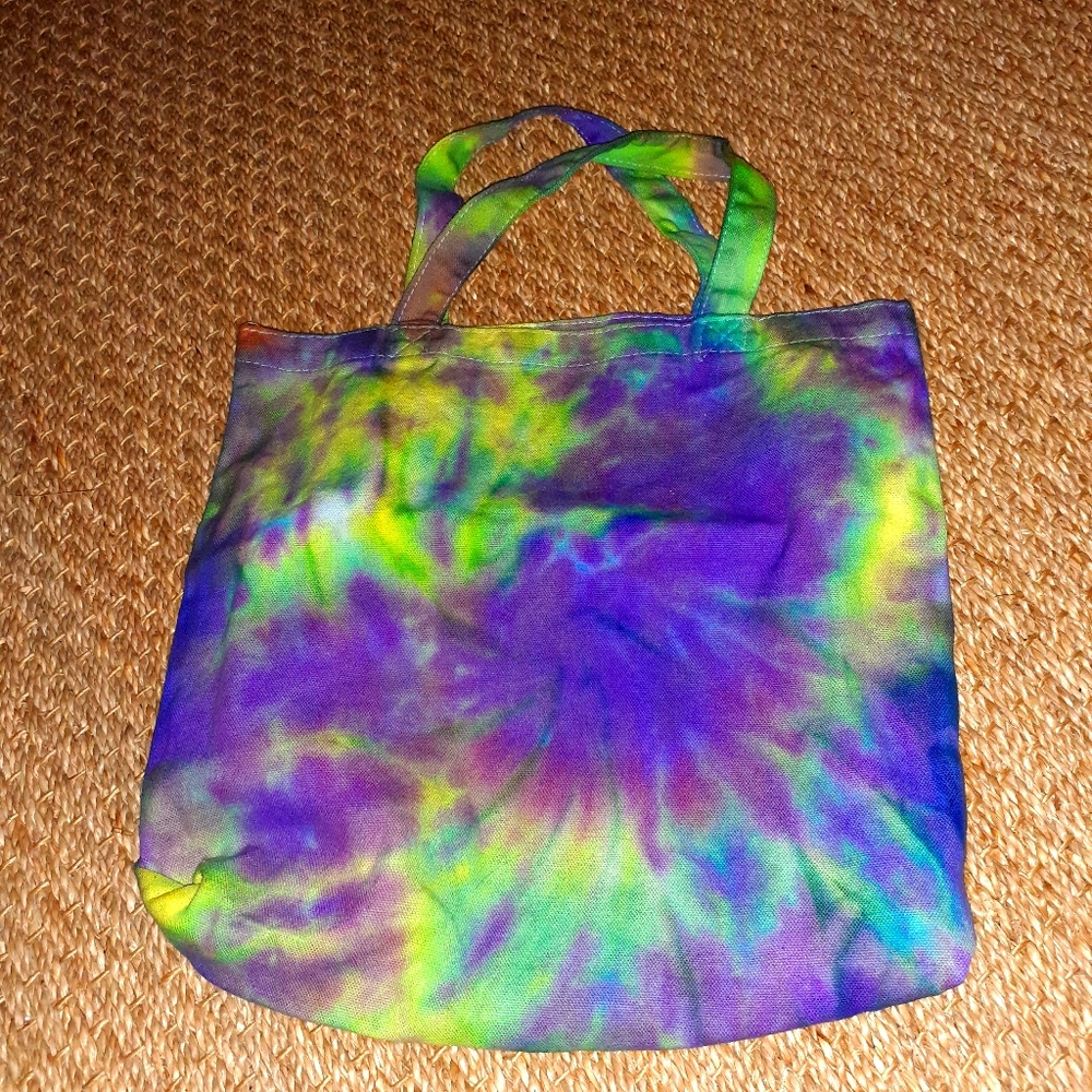 Handmade tyedye canvas tote